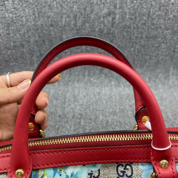 100% Authentic Gucci Blooms Boston Canvas Crossbody Bag - Picture 13 of 16